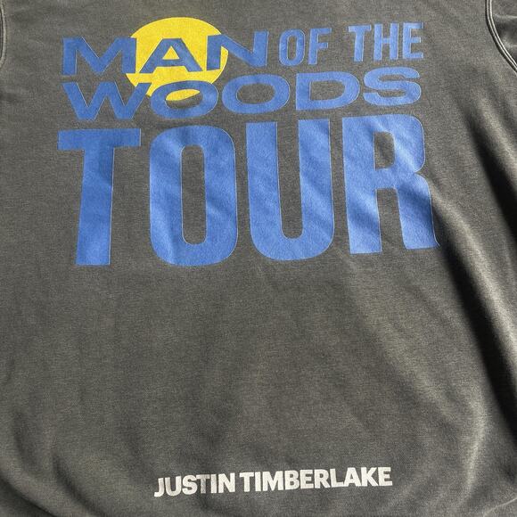 Justin Timberlake Hoodie Sweatshirt Mens XL Gray Man of the Woods Tour Graphic - Picture 4 of 11